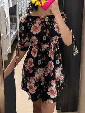 Black Floral Dress